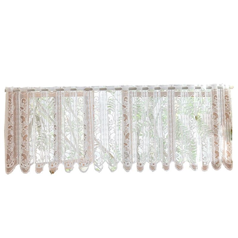 厨房短帘美式窗帘拱形门书柜半门帘小半截遮挡遮丑蕾丝免打孔纱帘,居家布艺,门帘,淘宝优惠券,粉丝福利购,淘宝优惠卷