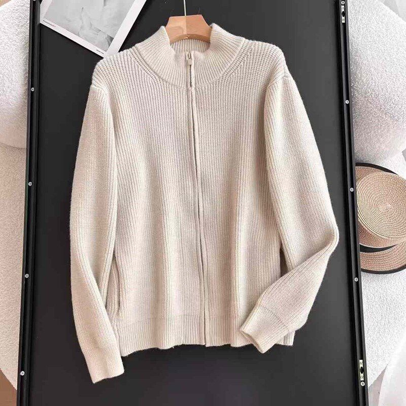 日单男装女装25春季新款拉链针织开衫外套立领宽松长袖毛衣475298,男装,针织衫/毛衣,淘宝优惠券,粉丝福利购,淘宝优惠卷