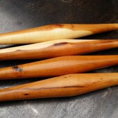 白吉馍肉夹馍专用鱼肚擀面杖弧形面棍中间粗两头小压面棒实木残次