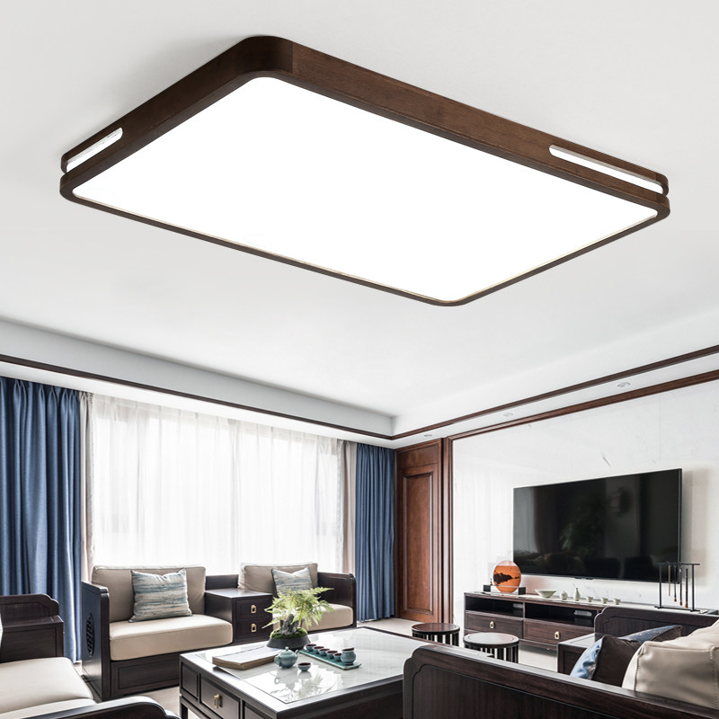 新中式吸顶灯实木胡桃木色仿古客厅大灯北欧灯具顶灯简约卧室灯,家装灯饰光源,客厅吸顶灯,淘宝优惠券,粉丝福利购,淘宝优惠卷