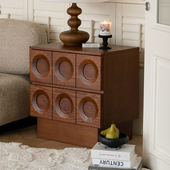 homechoice中古风实木床头柜小型轻奢复古床边柜家用卧室小柜子