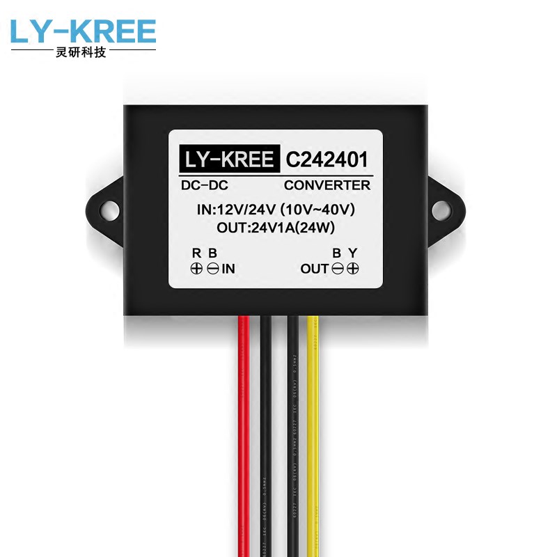 稳压24V电源转换器 24V1A自动升降压 稳压模块 10V-40V电源转24V