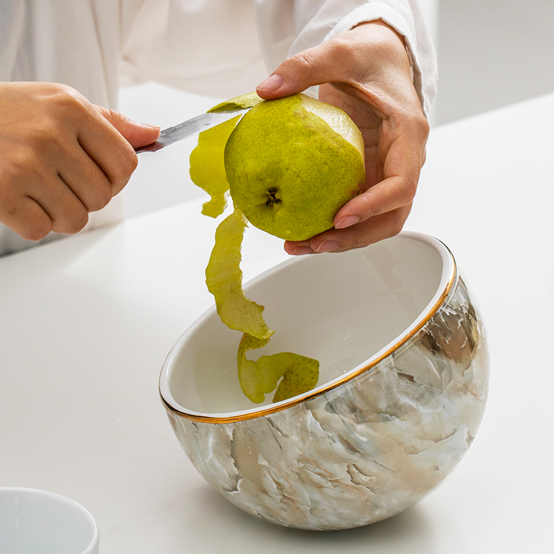 轻奢北欧陶瓷迷你垃圾桶桌面收纳小号创意欧式卫生间客厅卧室家用