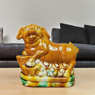 十二生肖陶瓷器摆件12生肖猪狗牛羊龙兔猴鸡马鼠虎工艺品生日礼物