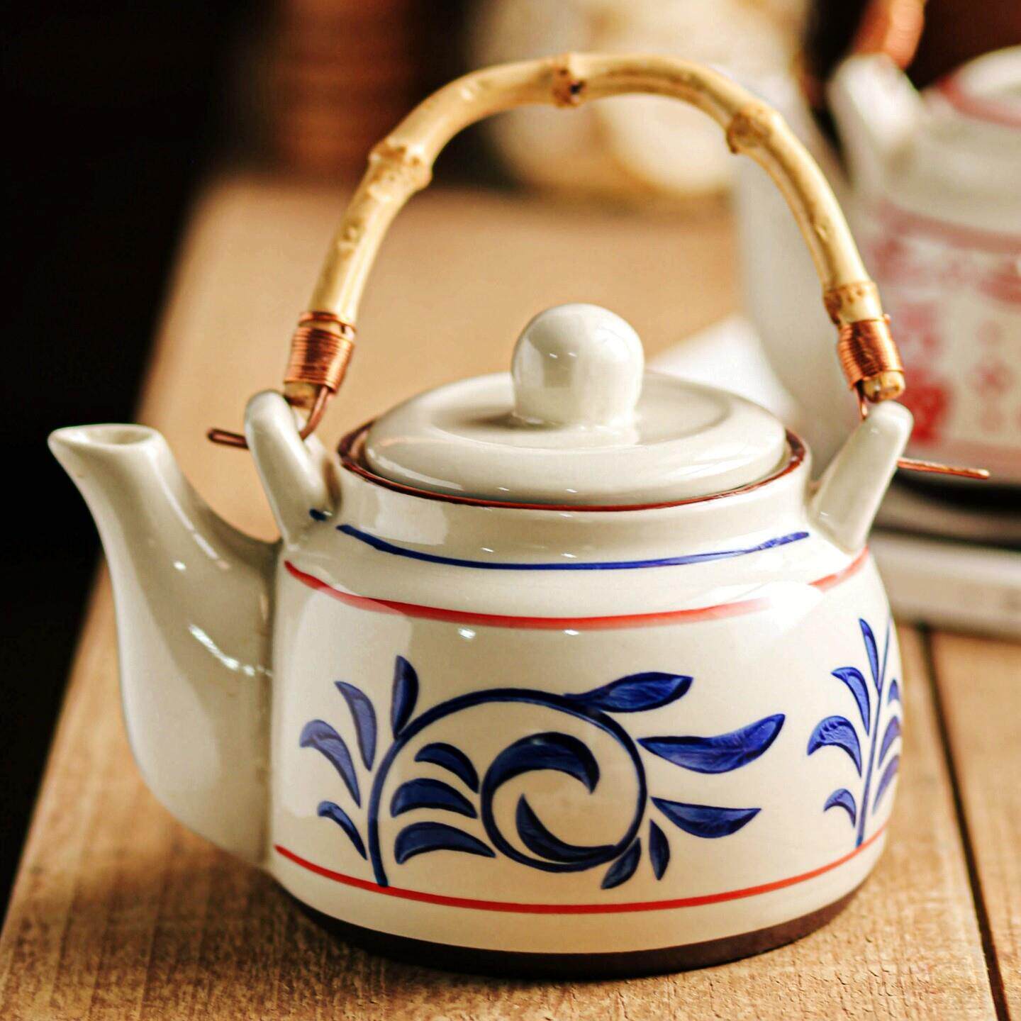 提梁壶2025新款功夫茶壶高档冷水壶家用花茶壶单壶陶瓷壶泡茶茶具