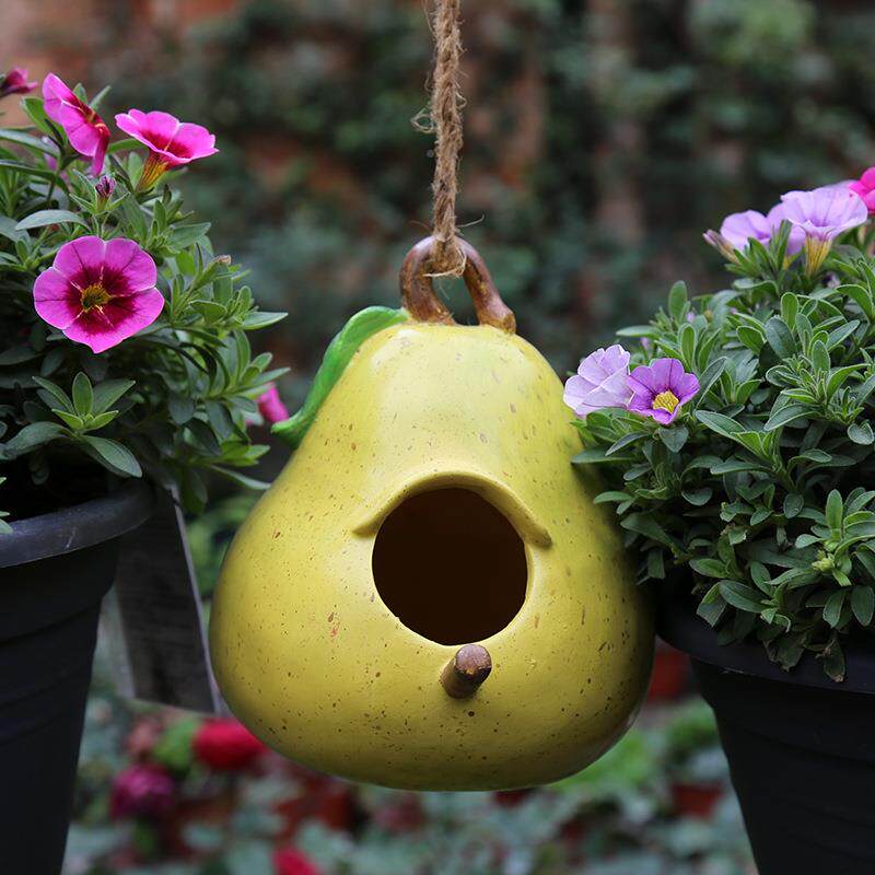 观入户花园院庭树脂创意鸟窝装饰户饰外别墅阳台园艺景树1016上装