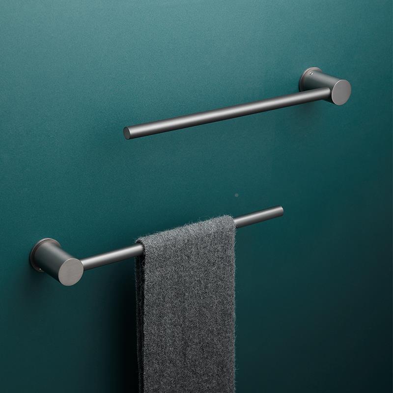 全5090铜毛巾免架杆术风打孔卫生间艺毛巾浴室轻奢浴巾架