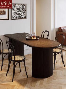 诚宏美式复古桌方餐桌实木桌子家用餐WY250719桌子椅子客厅厅吃饭长形饭桌