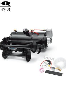 V12GQ-422超响汽车货车改装车气泵喇叭黑色电四管气喇叭动40H5z