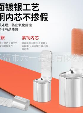 45铜插片空开铜C鼻子并线插线鼻383针子紫断路器冷压接线端子压线