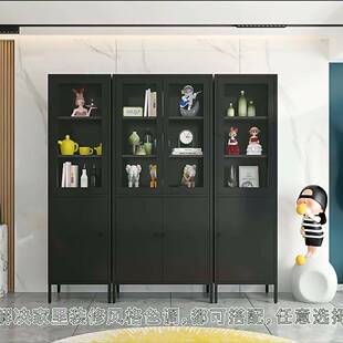 铁艺ZXP拉门式餐边柜简约客厅储物柜家用书柜书架法门移茶水置推