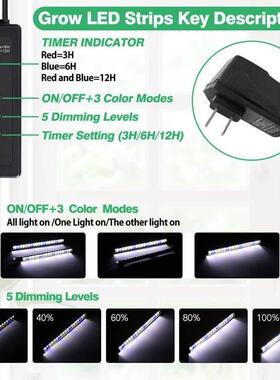 节热卖一拖四灯长条育苗搭配调2套48穴育苗盆，定LKO时亮度