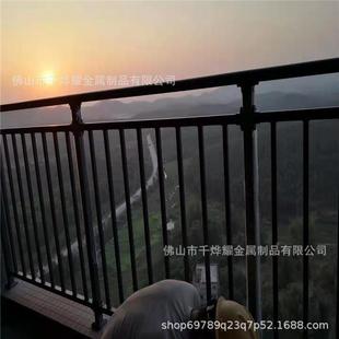 11890mc黑色防护栏合现代简约铝金防腐生锈立柱扶马路市政防护杆