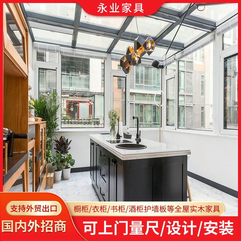 厂家直销白色新中式实木橱柜