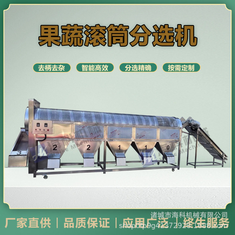 全自动蓝莓去柄机 冻蓝莓红枣滚筒分选机分级机不锈钢选果机厂家