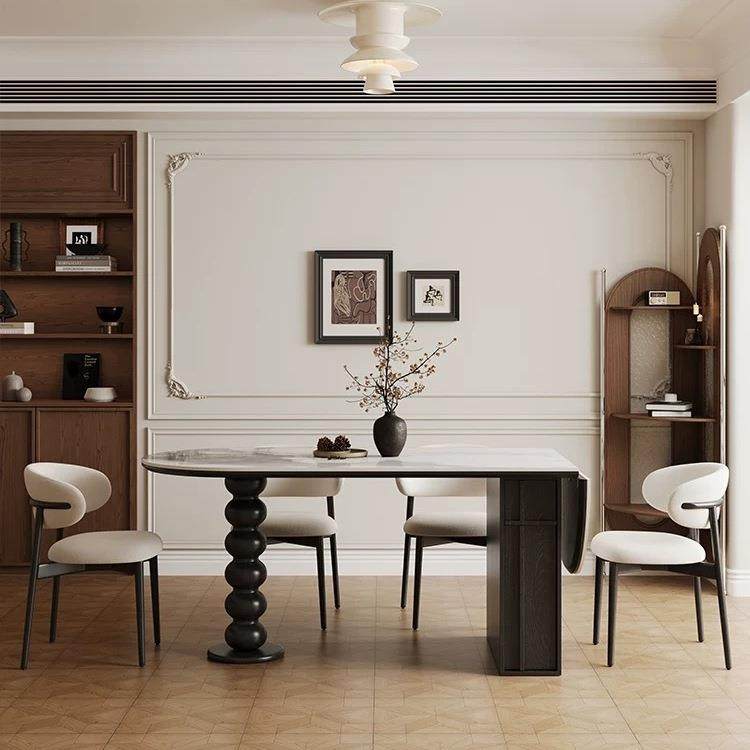 黑色复古风椭OGM圆形折叠餐桌可靠墙户小型家代用简现实木约岩板,饰品/流行首饰/时尚饰品新,其他DIY饰品配件,淘宝优惠券,粉丝福利购,淘宝优惠卷