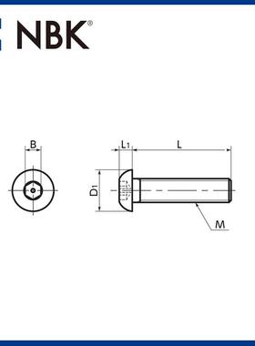NBRKSHSS内六角带芯型圆头防盗螺栓六角孔螺丝961US304紧固件厂家