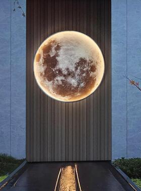 e户外壁灯装饰灯别d墅走廊过道灯l入户BYT05月球圆形壁画灯画现货