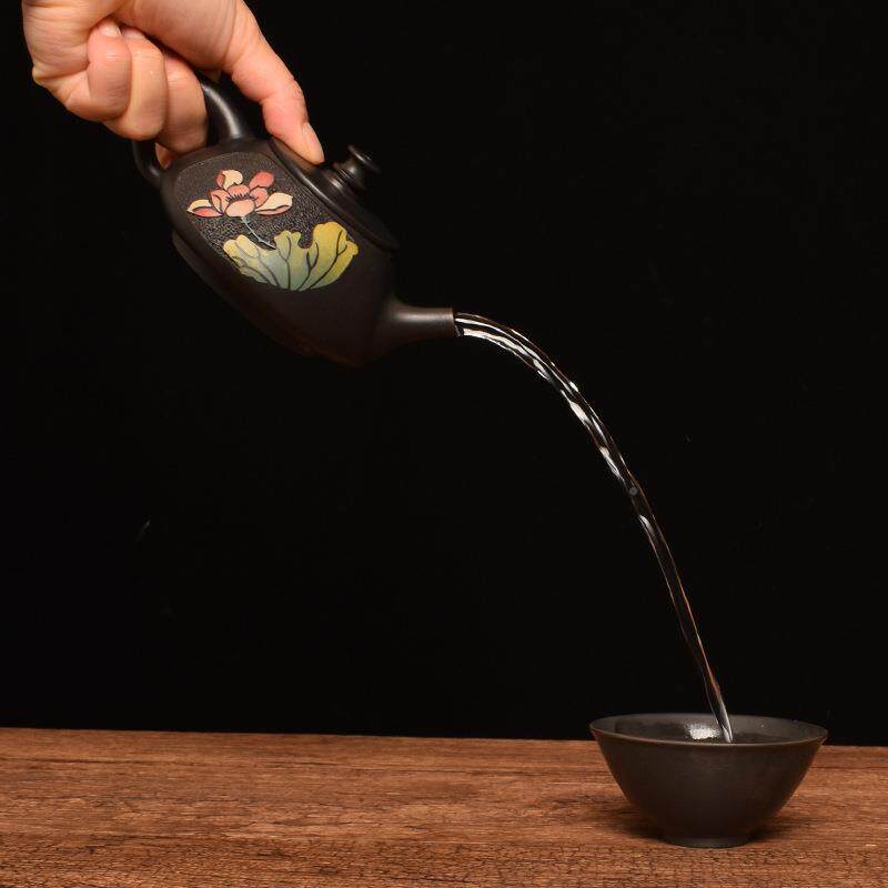 云建水?紫陶南彩陶填阳刻壶纯手工茶壶泡茶F767MM95单壶非钦州瓷