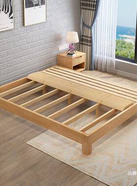 排木骨架床架子无29080无头床箱体实榻床榻米简约现代靠背民宿矮
