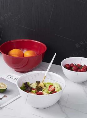 塑圆形6件料套色盖拉碗保收鲜259碗便当盒纳盒带冰箱水果保鲜盒套