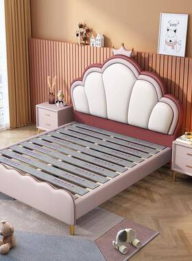 儿童.床现代简约.5米软靠背床135m中小户型储物床VRA男包孩1女孩