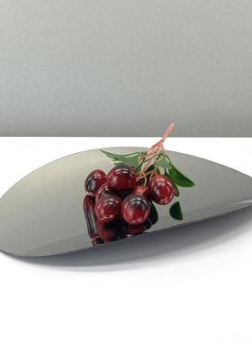 GKT现简约金镜面创代意托盘件样板房客厅茶属几餐桌收纳果摆盘装