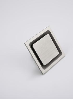 H北IDEP100*100mm方形半隐形地漏防臭生卫间HIDL180-拉丝金带法兰