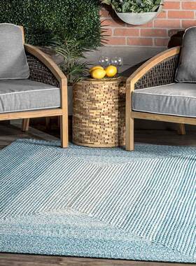 客厅地毯茶几织渐变手工编欧式XQP小清色新轻阳奢台书房玄关户外