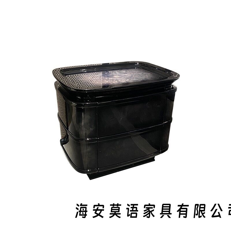 宾利BENTLEY床头柜 轻奢实木床头柜双抽屉卧室简约小柜子木皮高定