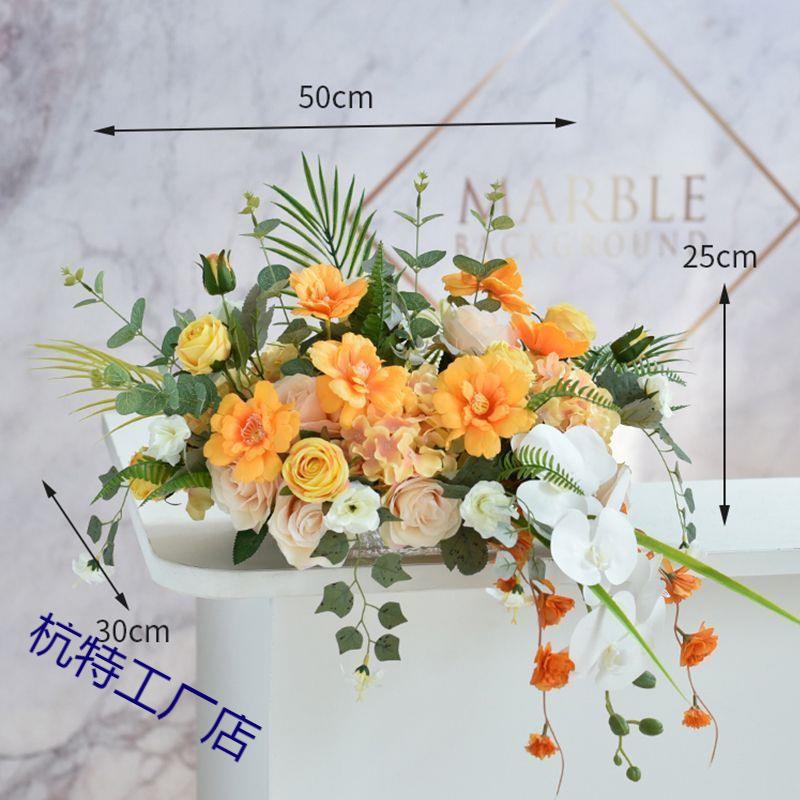 JQH台公花司台面花卉签前台桌摆仿真花商场摆假花酒店摆件到花桌