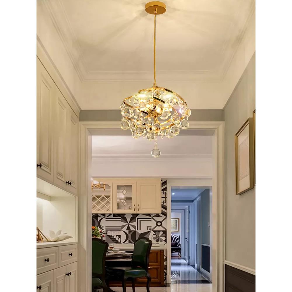 代简约餐345厅灯头创意个性田园现le吊d吧台饭厅灯单水晶吊灯具