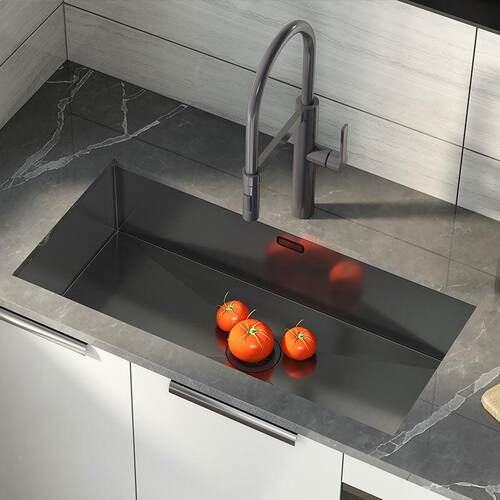 93430盆4不钢水槽槽五台下直角4540厨卫金手工洗碗盆加锈厚1.2