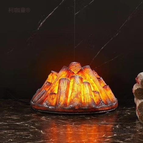 炉481仿真炭假炭火造型太火焰圆形电炭炉婚装饰火盆庆篝壁火道具