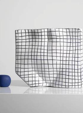 创意tcDS8624手绘网几何立方体摆件现代约板样房客厅格斗柜简桌面