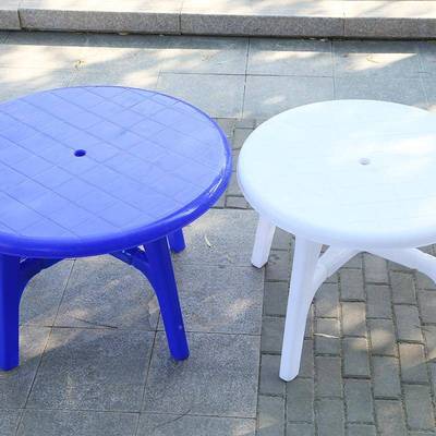 户外料塑料伞桌凳子加厚pp塑可插大排档70732桌椅塑椅料靠背椅子