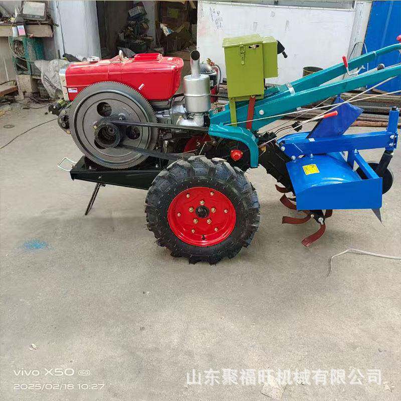 596511底盘18马力手扶拖机能多功起垄拉犁地机水旱两用打田机