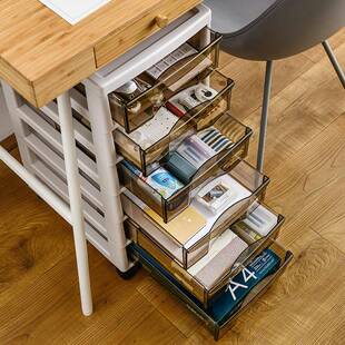 收纳盒抽式收屉纳柜下a4文多件置物架文具971用品储物整理箱功桌