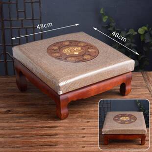 大寺拜佛凳脚磕头拜禅修狮跪拜实木禅修垫家pxx10003凳用蒲团佛拜
