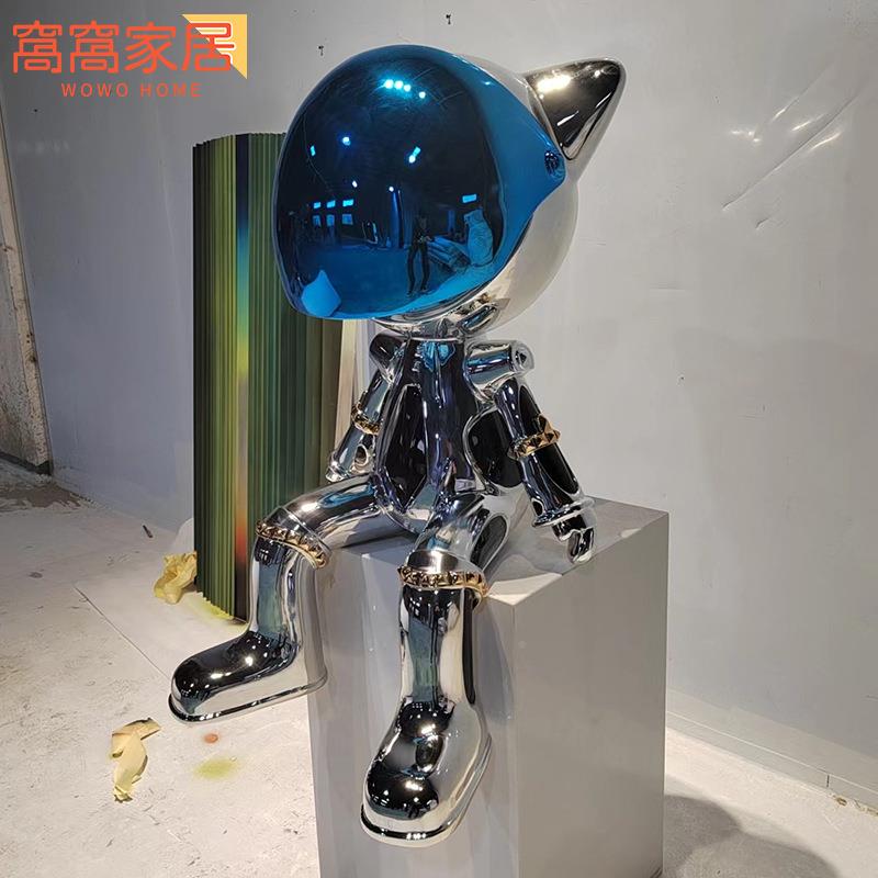 网红卡通16301太猫落地大摆件酒饰店商场空客厅创雕意人物塑装艺