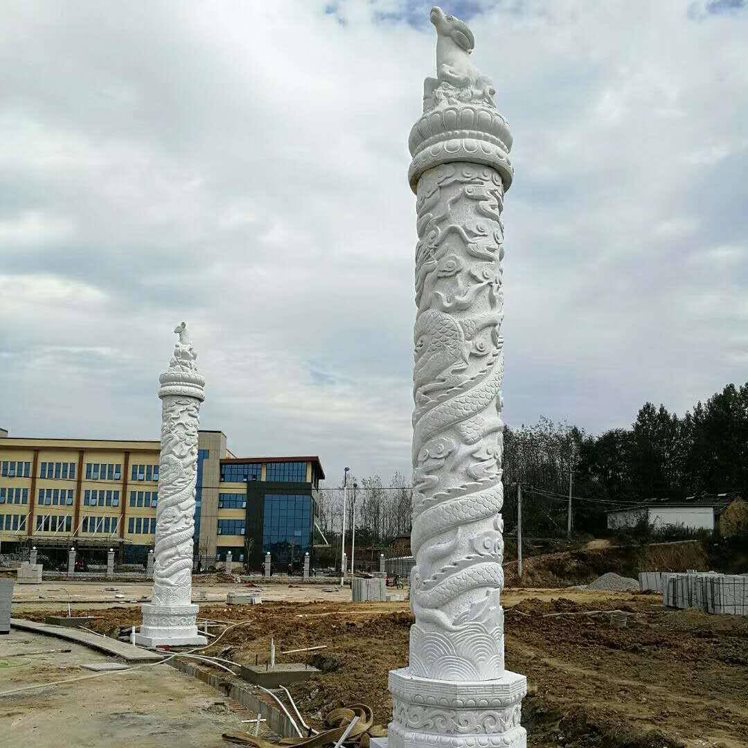 龙花岗岩石雕龙柱景区大门景雕刻盘柱城2605市建设广场园林观石雕