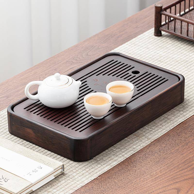 轻重竹家用小奢型茶具茶盘沥水3.8竹茶储水式茶具式茶海茶日海台