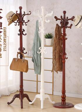 实木衣衣帽架落卧室挂衣架家用功客厅木质多地能架PYS欧式立式