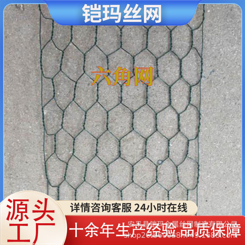 PVC六角网鸡笼网 过塑铁丝网六角金属涂塑网Hexagonal wire me sh