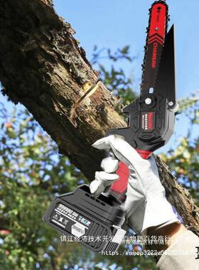 免安电锯电锯充电电ZTQ枝链锯手提式户外无线小型锂伐木单手锯修