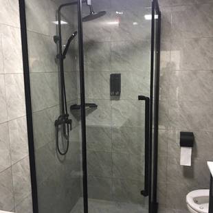 酒店工程不生锈941钢卫简间隔断干湿用分离玻璃门浴室浴屏家门一