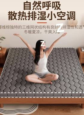 硬护椰棕床脊垫子双棕ODA偏垫人加厚棕榈棕垫可折叠