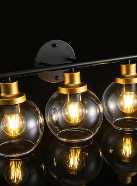 热灯销美式复浴古工业风室镜前室内圆形E26透玻GXHC87璃墙壁挂灯