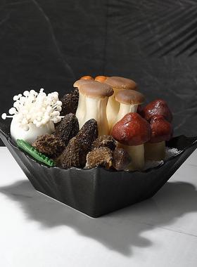 磨砂瓷碗家用RHF商用水陶盘果菜盘海鲜素菜拼盘大号异形收碗纳餐