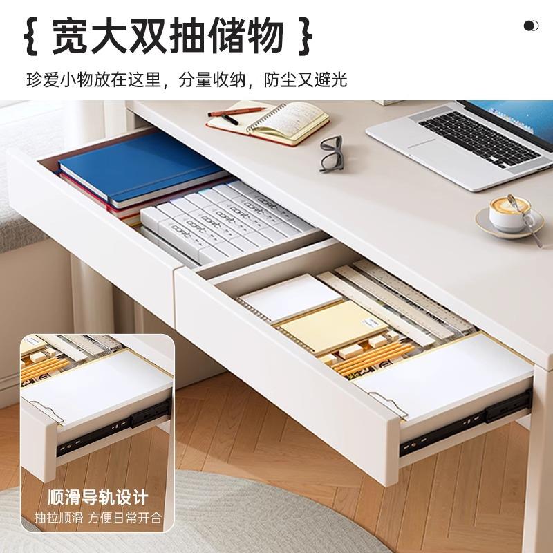 实木桌书儿童学习桌学生家用字桌简易现代写房SZ014906间带抽条屉